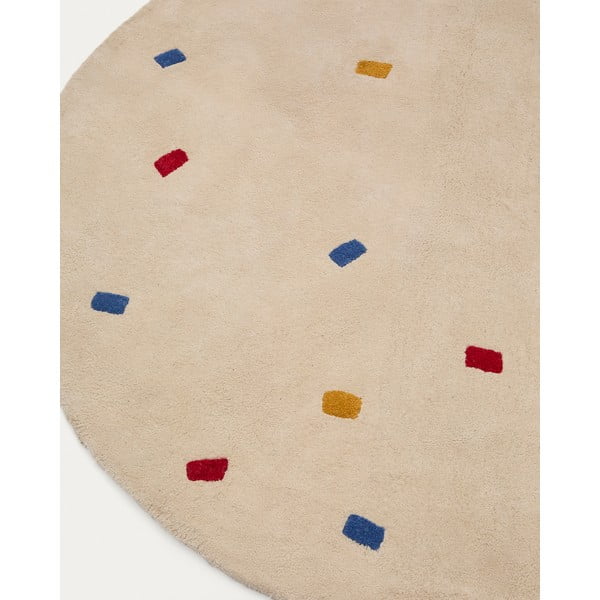 Kreem puuvillane laste vaip ø120 cm Luli - Kave Home-image-3