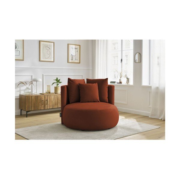 Oranž sametist tugitool Cesar - Bobochic Paris-image-1