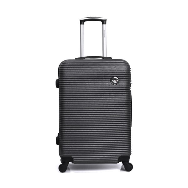 Tmavě šedý cestovní kufr na kolečkách BlueStar Porto, 39 l