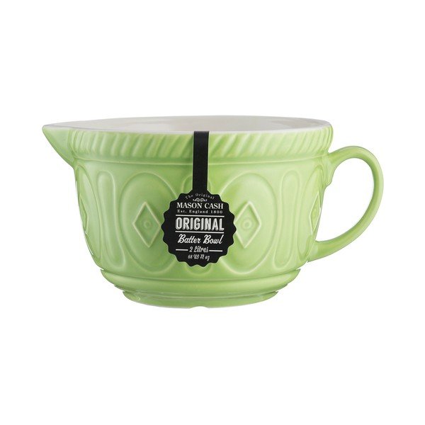 Světle zelená kameninová mísa s nálevkou Mason Cash Batter, 2 l-image-1
