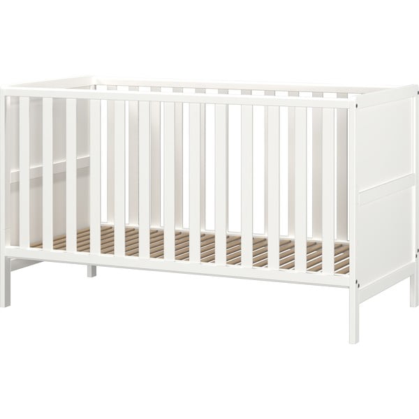 Valge täispuidust võrevoodi 70x140 cm Alkmaar - Germania-image-3