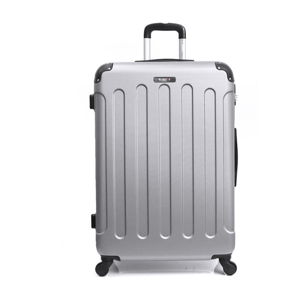 Cestovní kufr ve stříbrné barvě na kolečkách Bluestar, 32 l