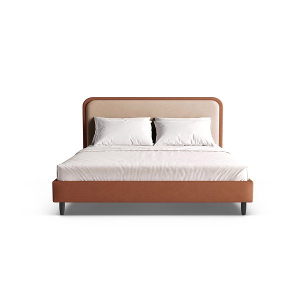 Tellisevärvi polsterdatud kaheinimesevoodi koos voodipõhjaga 200x200 cm Aveline - Micadoni-image-3