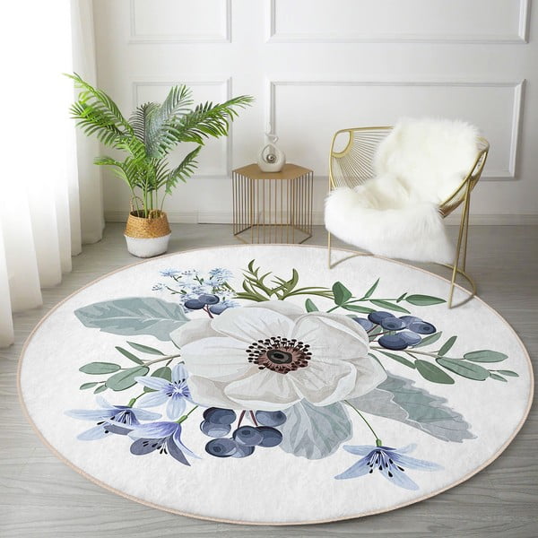 Pestav ümmargune vaip, sobitub robottolmuimejaga ø 80 cm Comfort - Mila Home-image-1