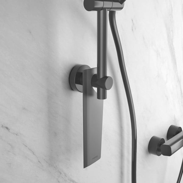 Matt must isekandev terasest vannitoa riiul Lava - Metaltex-image-1