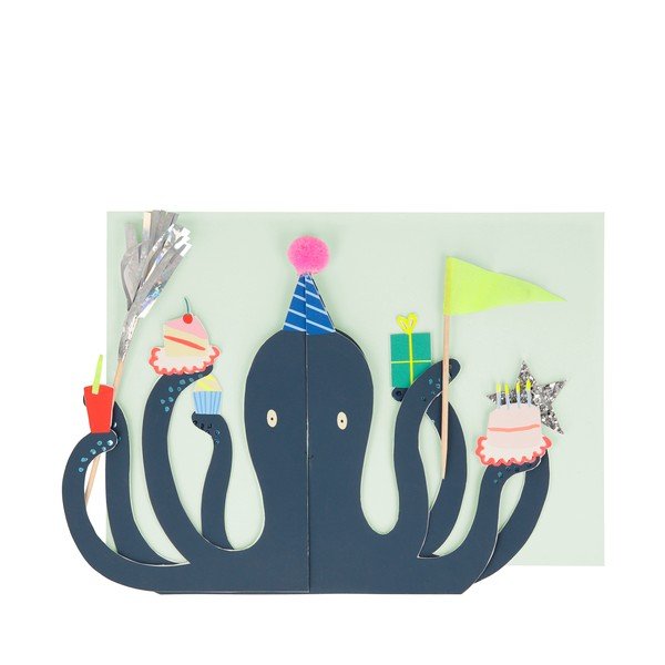 Tervituskaardid Party Octopus – Meri Meri-image-1