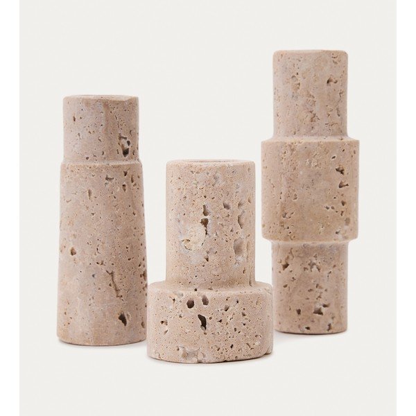 Kivist küünlajalad 3tk komplektis Majid - Kave Home-image-2