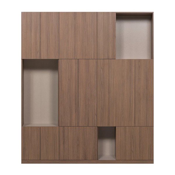 Modulaarne garderoob tumedas naturaalses värvitoonis 188x215 cm Build - WOOOD