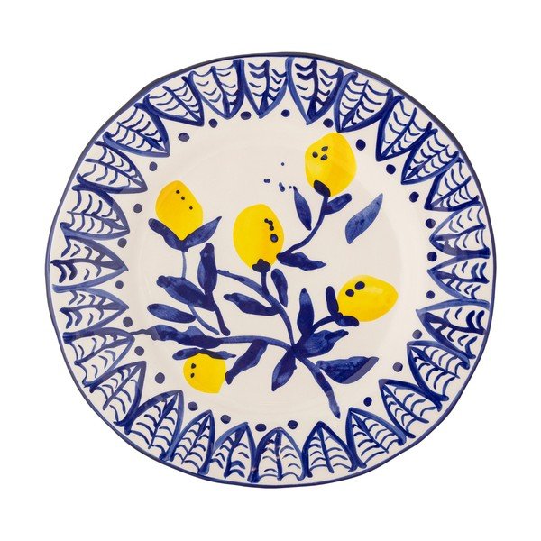 Valge/sinine kivikeraamiline serveerimistaldrik ø 27 cm Maxima - Bloomingville-image-4