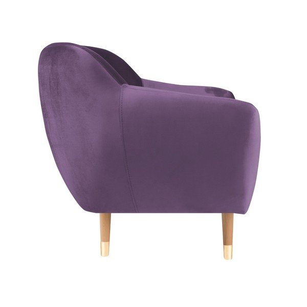 Lilla sametne tugitool Benito - Mazzini Sofas-image-3