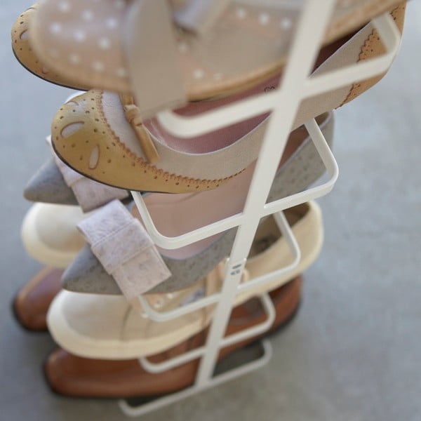 Valge metallist jalatsiriiul Tower Shoe Rack - YAMAZAKI-image-1