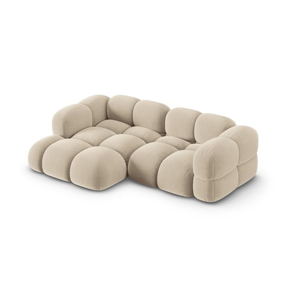  Beež sametist nurgadiivan (vasak nurk/laiendiga) Loretto – Cosmopolitan Design-image-3