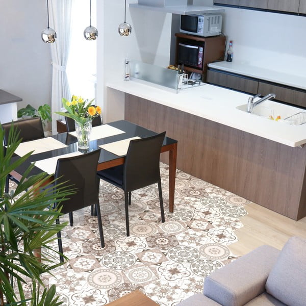 10 põrandakleebise komplekt põrandakleebised kuusnurksed , 40 x 90 cm Cornalina - Ambiance-image-3