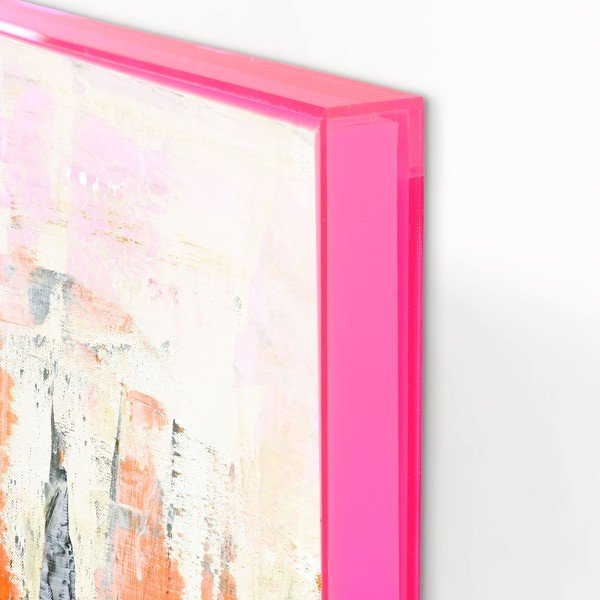 Trükitud/käsitsi maalitud elementidega maalid komplektis 2 raamiga/lõuendil 41,5x41,5 cm New Age Pink - Malerifabrikken-image-2