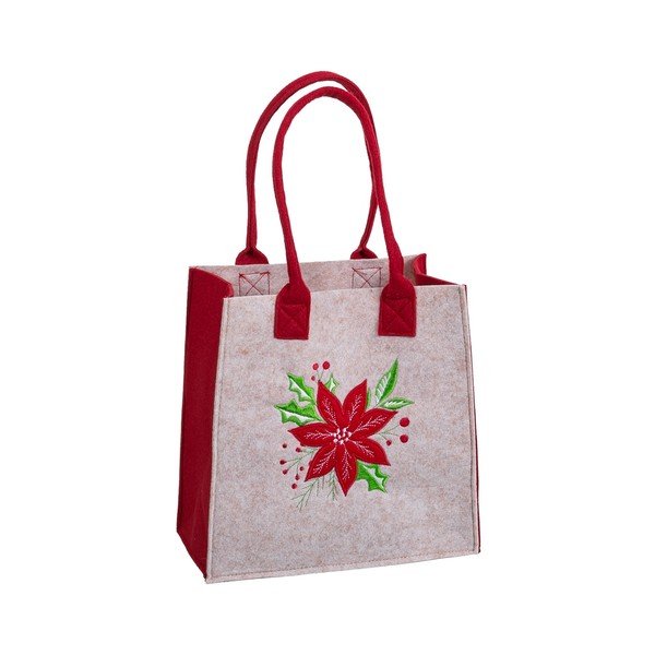 Kinkekott jõulumotiiviga 23x12 cm Poinsettia – Casa Selección