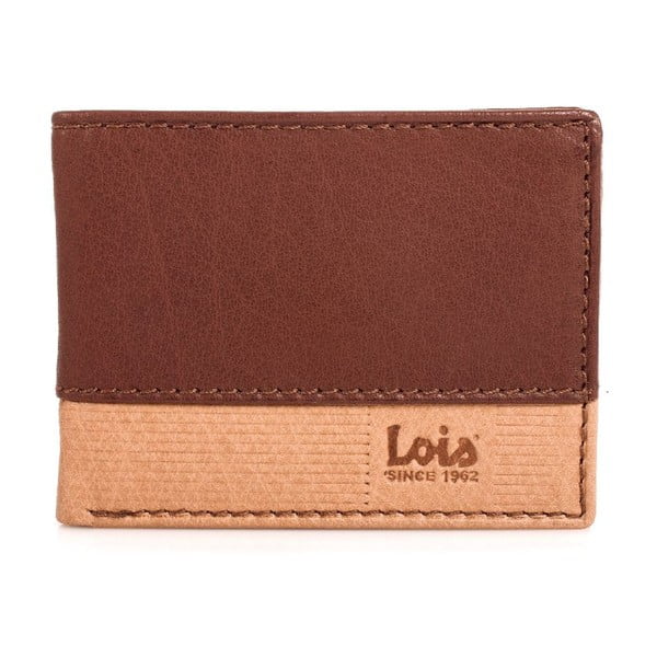 Kožená peněženka Lois Natural, 11x8 cm