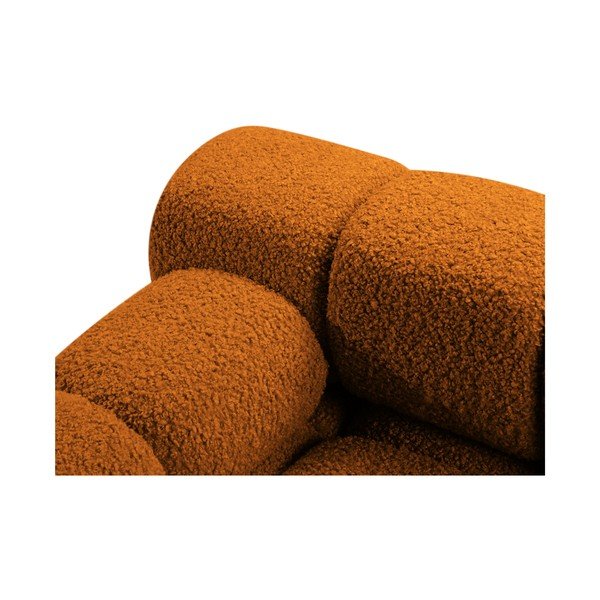 Terrakota värvi buklee kangast mooduldiivan 188 cm - Micadoni-image-4
