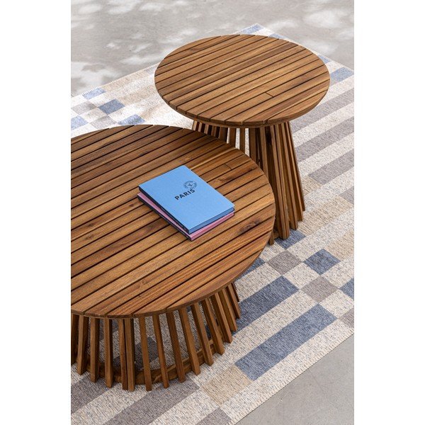 Akaatsiapuidust ümmargune aia diivanilaud ø 70 cm Rodano - Bizzotto-image-1