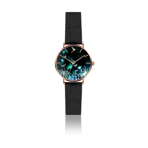 Dámské hodinky s páskem z nerezové oceli v černé barvě Emily Westwood Dream