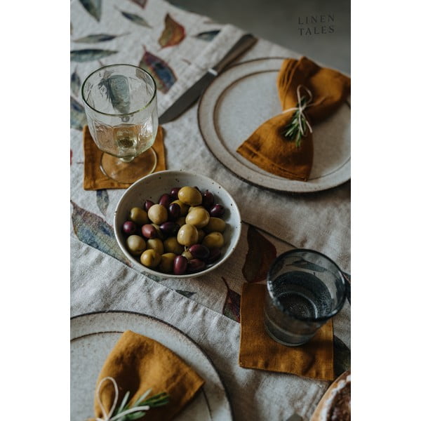 Linane laudlina 140x140 cm Golden Fall - Linen Tales-image-3