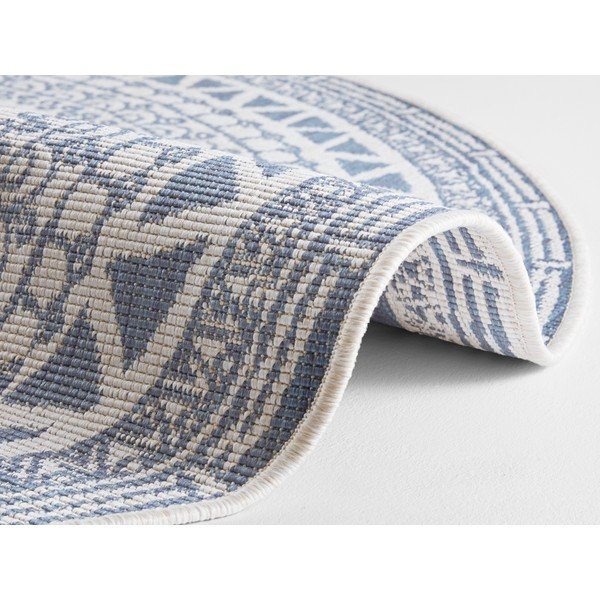 Sinine ja kreemikas õuevaip , ø 140 cm Coron - NORTHRUGS-image-1