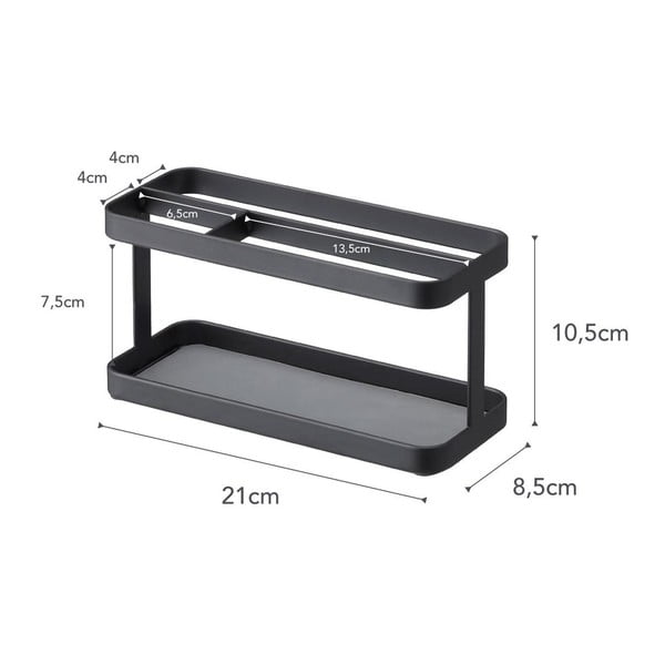 Must multifunktsionaalne riiul Tower - YAMAZAKI-image-3