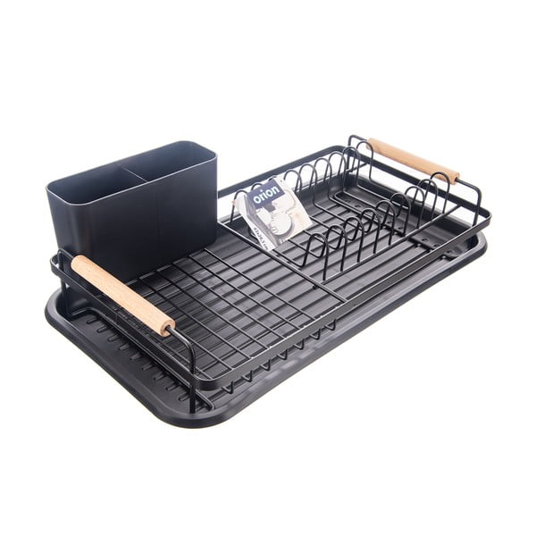 Must metallist nõudekuivatusrest 43x28,5 cm Radka - Orion