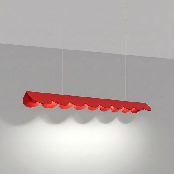 Punane alumiiniumist LED-rippvalgusti BISCUIT - Thoro-image-1