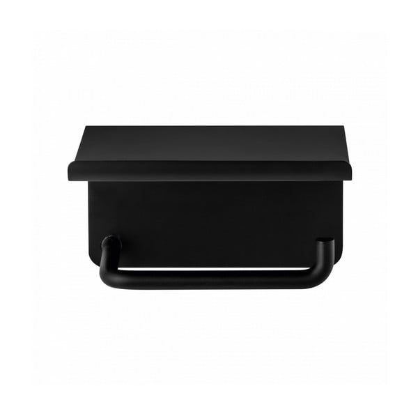 Must roostevabast terasest seinale paigaldatav tualettpaberi hoidja Modo - Blomus-image-1