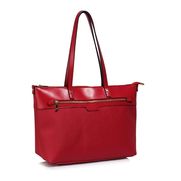 Červená kabelka z eko kůže L&S Bags Grab