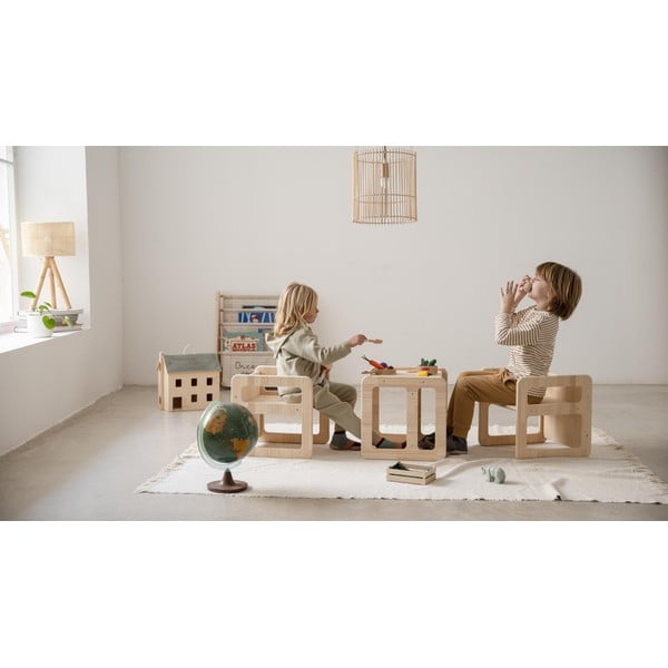 Männipuidust valmistatud laste toolid 2-st komplektis Montessori - Little Nice Things-image-4