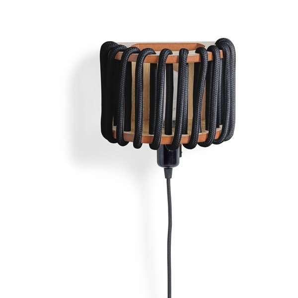 Musta värvi puidust seinalamp , pikkus 20 cm Macaron - EMKO-image-1