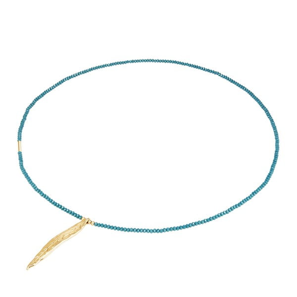 Tyrkysový dámský náhrdelník Tassioni Feather