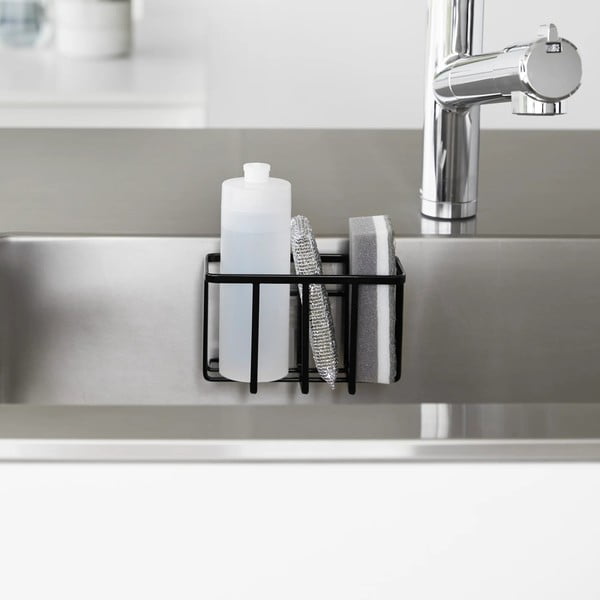 Must metallist pesuvahendi riiul (ilma puurimiseta) Film Hook - YAMAZAKI-image-2