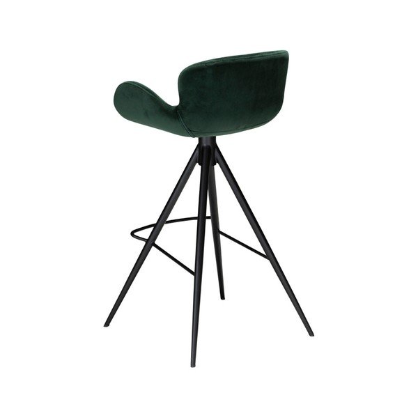 Tmavě zelená barová židle DAN–FORM Denmark Gaia Velvet, výška 98 cm-image-3