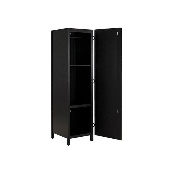 Černá dřevěná šatní skříň Leitmotiv Galant-image-2