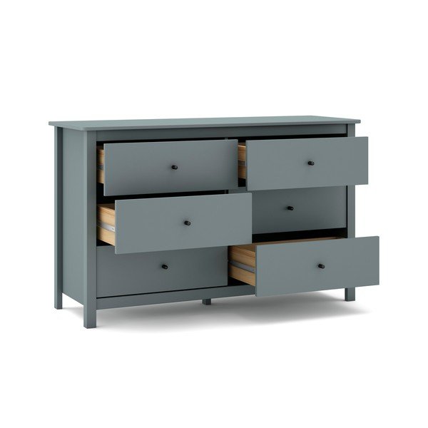 Hallikasroheline männipuidust kummut 130x80x45 cm Misti – Marckeric-image-2