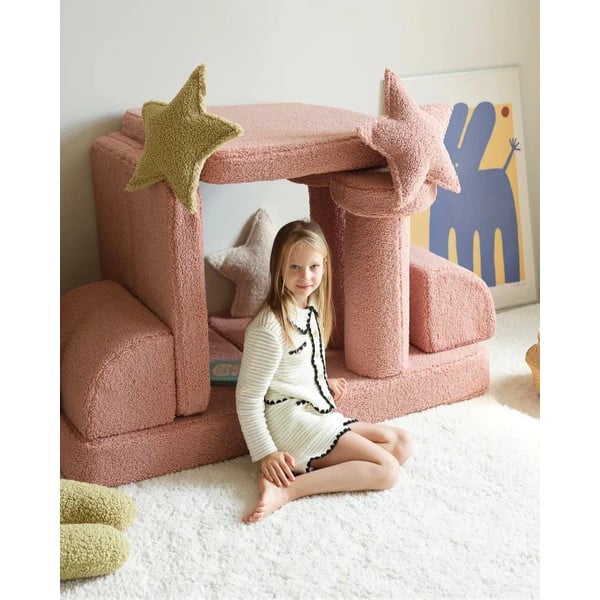 Roosa bukleekangast laste diivanipadi Star - Wigiwama-image-3