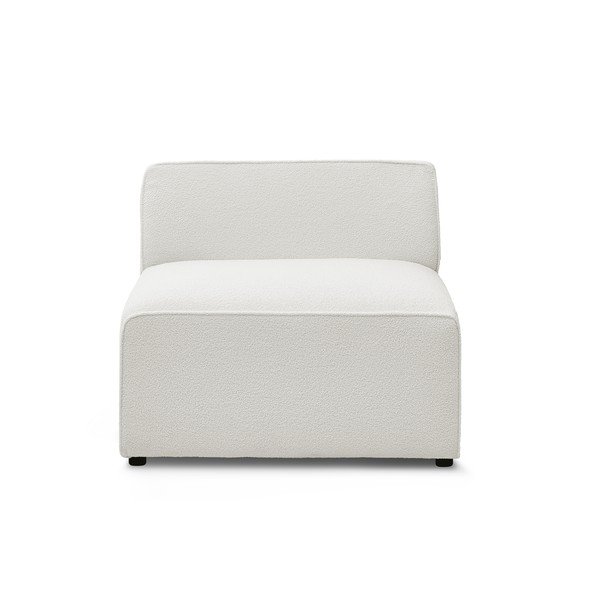 Valge buklee kangast diivanimoodul (keskmine osa) Megeve - Bobochic Paris