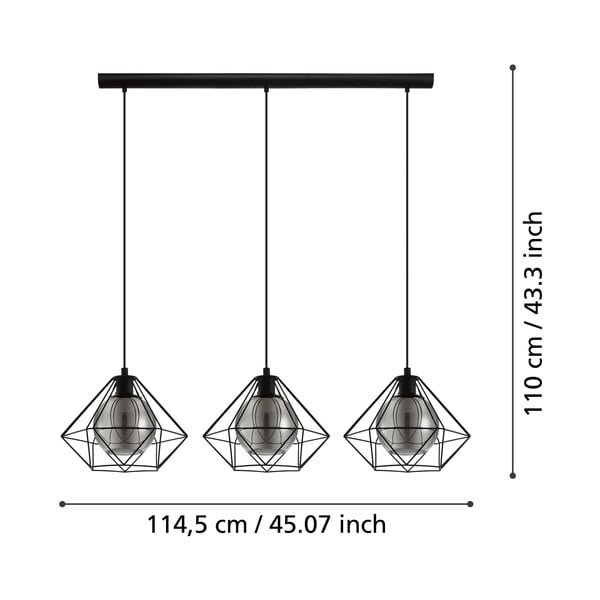 Must rippvalgusti klaasist varjuga VERNHAM - EGLO-image-2