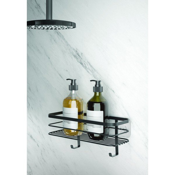 Must seinale paigaldatud vannitoa riiul Origin - Metaltex-image-1