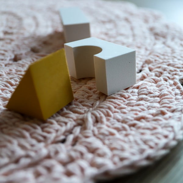 Roosa käsitsi kootud puuvillane vaip , ø 120 cm Alma - Nattiot-image-1