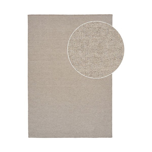 Hallikaspruun villaseguga vaip 160x230 cm Nila - House Nordic-image-3
