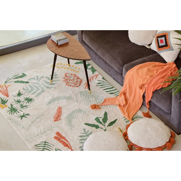 Pestav käsitsi kootud puuvillane laste vaip 140x200 cm Botanic Plants - Lorena Canals-image-1