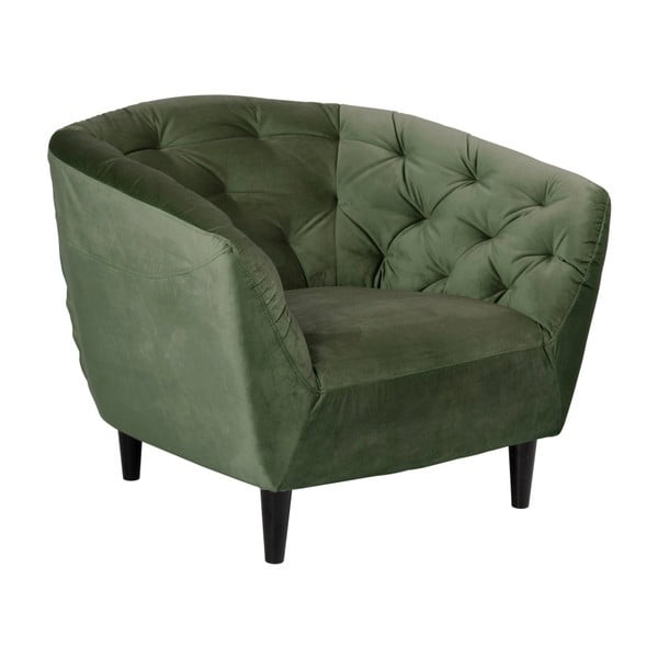 Roheline sametist tugitool Ria - Actona