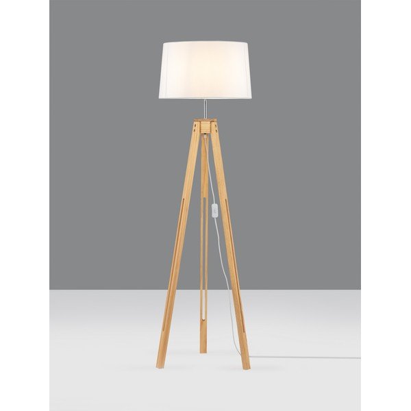 Valge/naturaalne põrandalamp (kõrgus 145 cm) Leroy - Nova Luce-image-4
