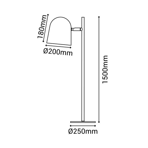 Valge põrandalamp, kõrgus 150 cm Paris - SULION-image-4