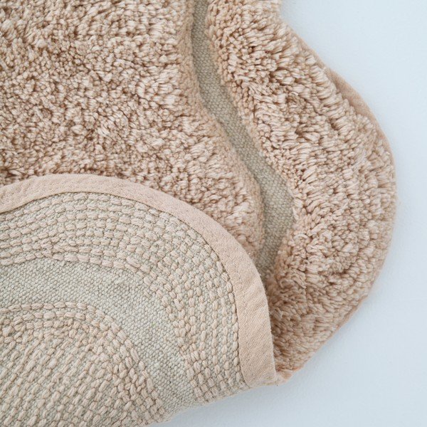 Heleroosa käsitsi kootud puuvillane ümmargune pestav vaip ø 110 cm Sweet April Nude - Nattiot-image-3