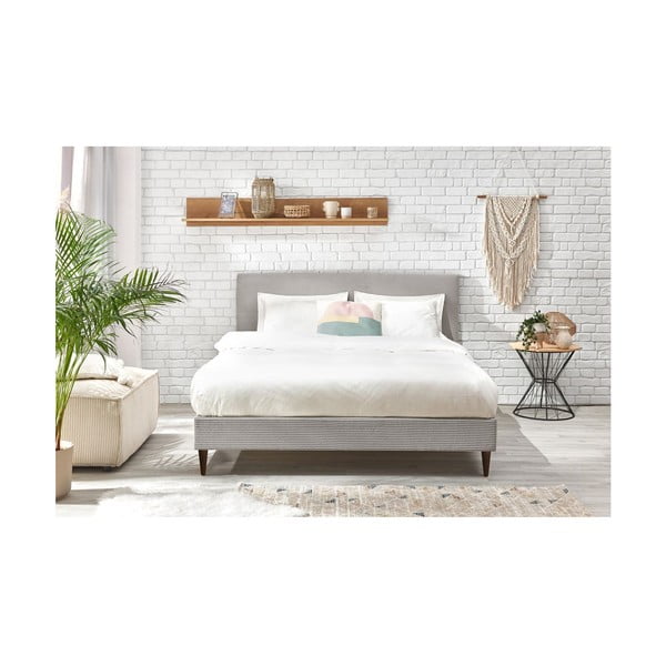 Helehall pehmendusega kaheinimesevoodi koos restiga 180x200 cm Anja - Bobochic Paris-image-4