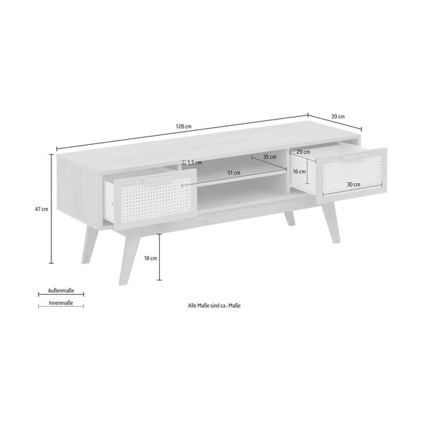 Tammepuidust telerilaud 128x47 cm Bridget - Støraa-image-4